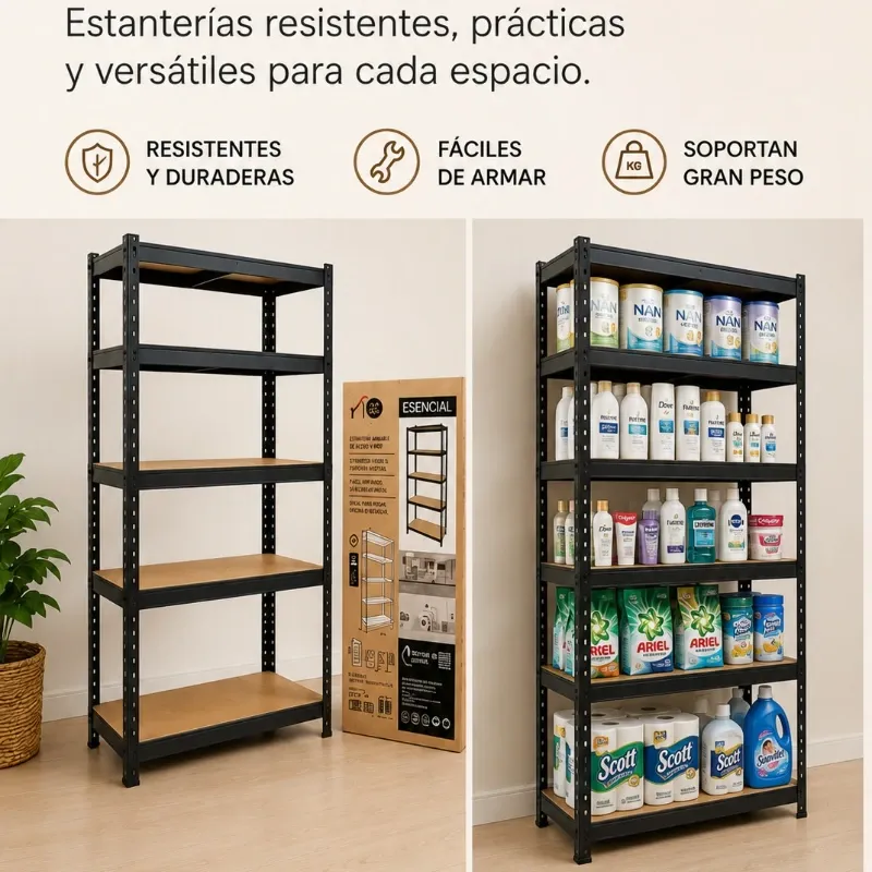 Estante metálico 5 divisiones