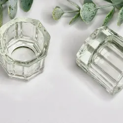 Godete de cristal transparente 