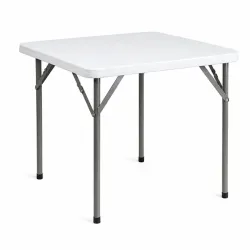 Mesa blanca plegable cuadrada 78