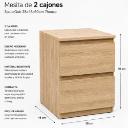 Mesita de 2 gavereros
