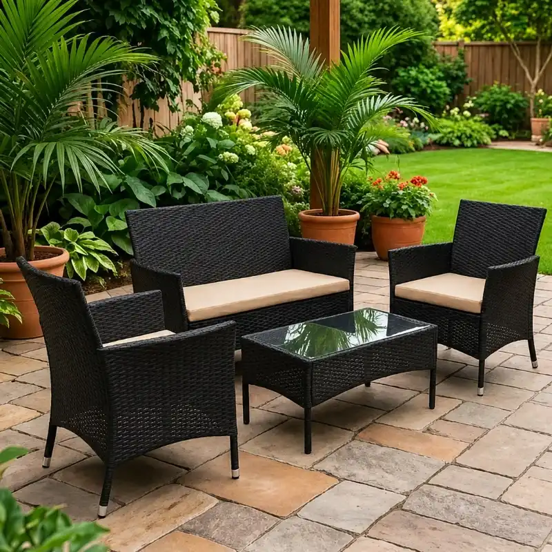 Set 4 pieza para terraza