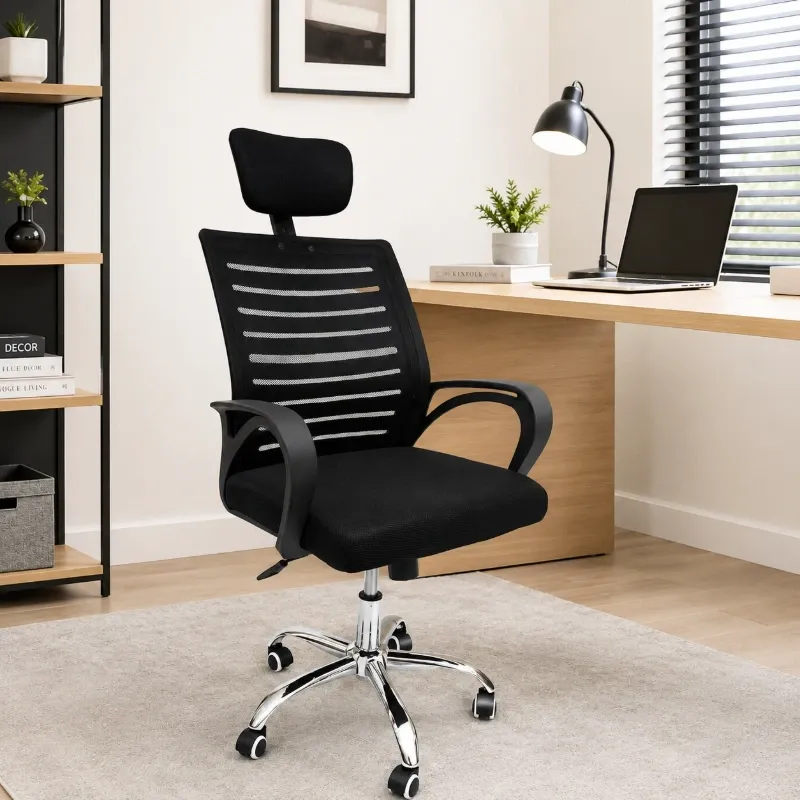 Silla giratoria con respaldo