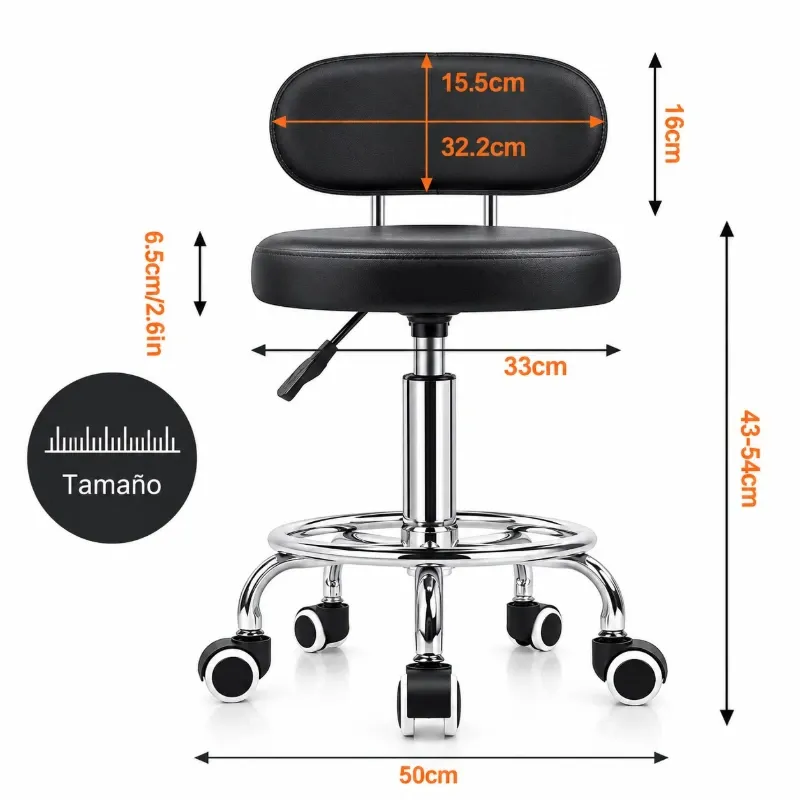 Silla para trabajos en camillas y belleza