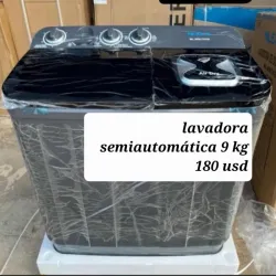 Lavadora semiautomatica 9 kg negra