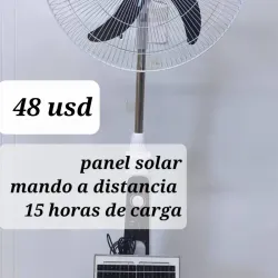 Ventilador recargable con panel solar