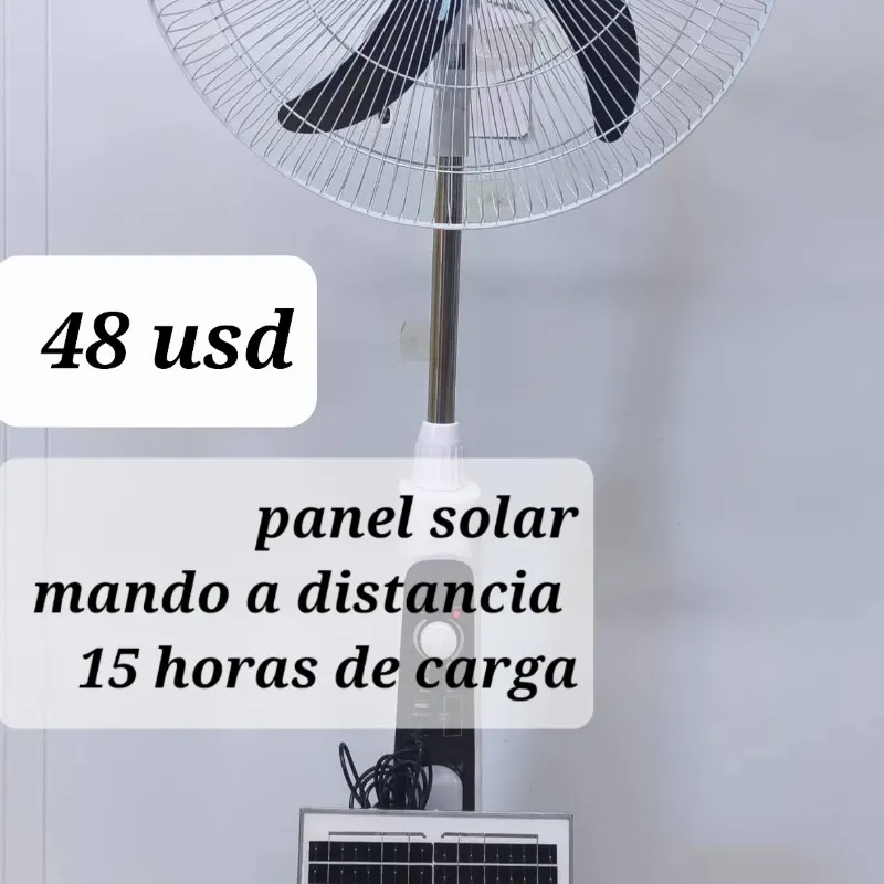 Ventilador recargable con panel solar
