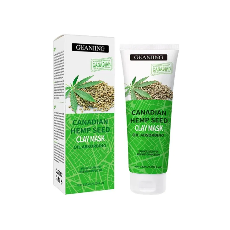 Mascarilla de arcilla absorbente de aceite de semilla de cáñamo canadiense