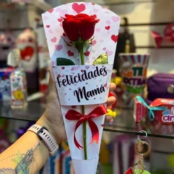 Cono con rosa eterna