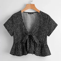 Blusa negra de bolas 