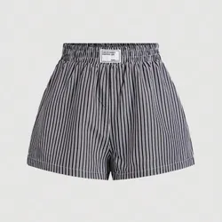 Short de rayas negro 