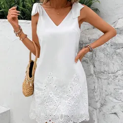 Vestido blanco bordado 