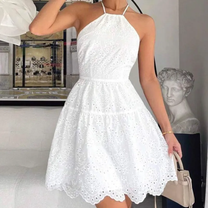 Vestido blanco de encaje 