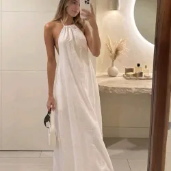 Alba Maxi Dress /Blanco