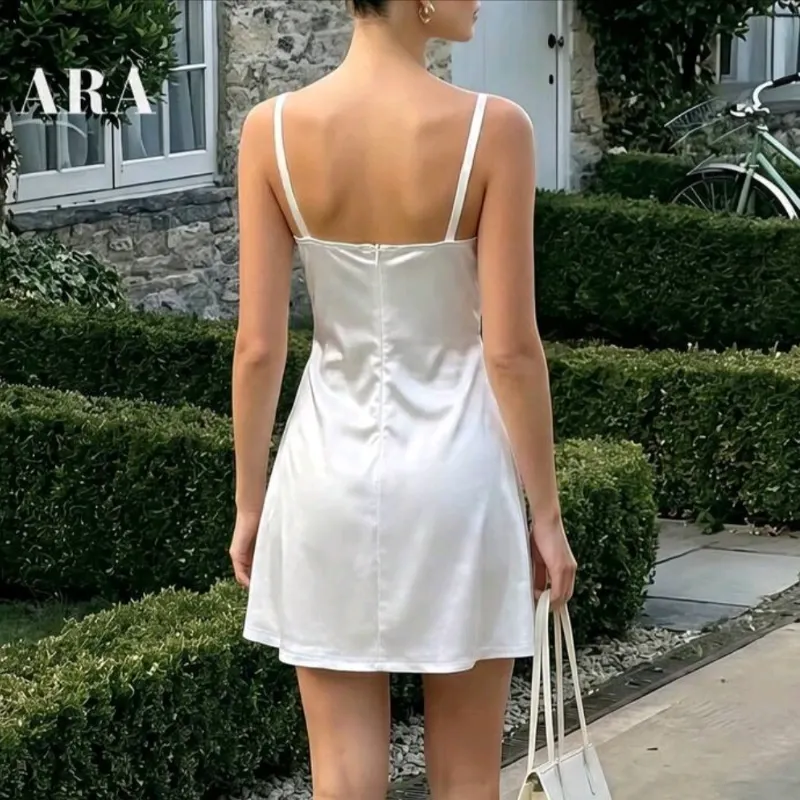 ARA CHIC Vestido saten/Blanco