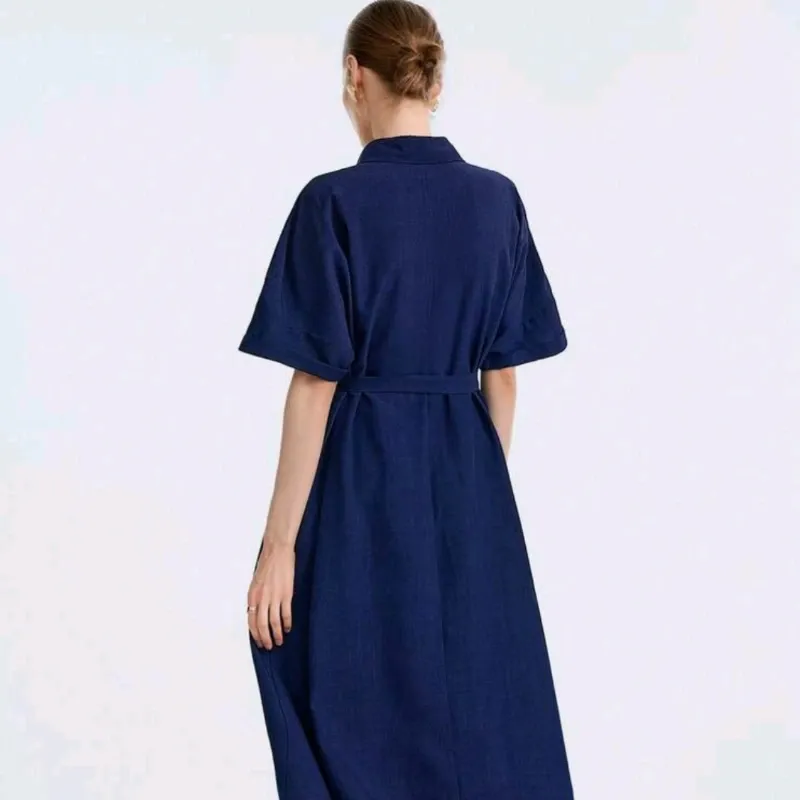 Atelier Navy Shirt-Dress