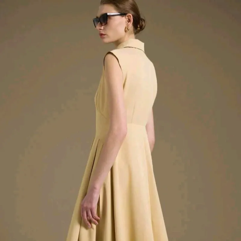 Atelier Pleated Shirt-Dress