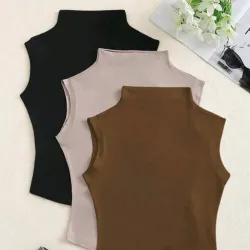 Básicos de cuello alto skn Mangas