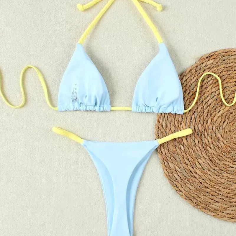 Bikini Halter trenzada 💛💙