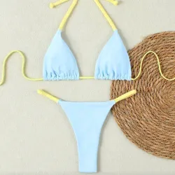 Bikini Halter trenzada 💛💙