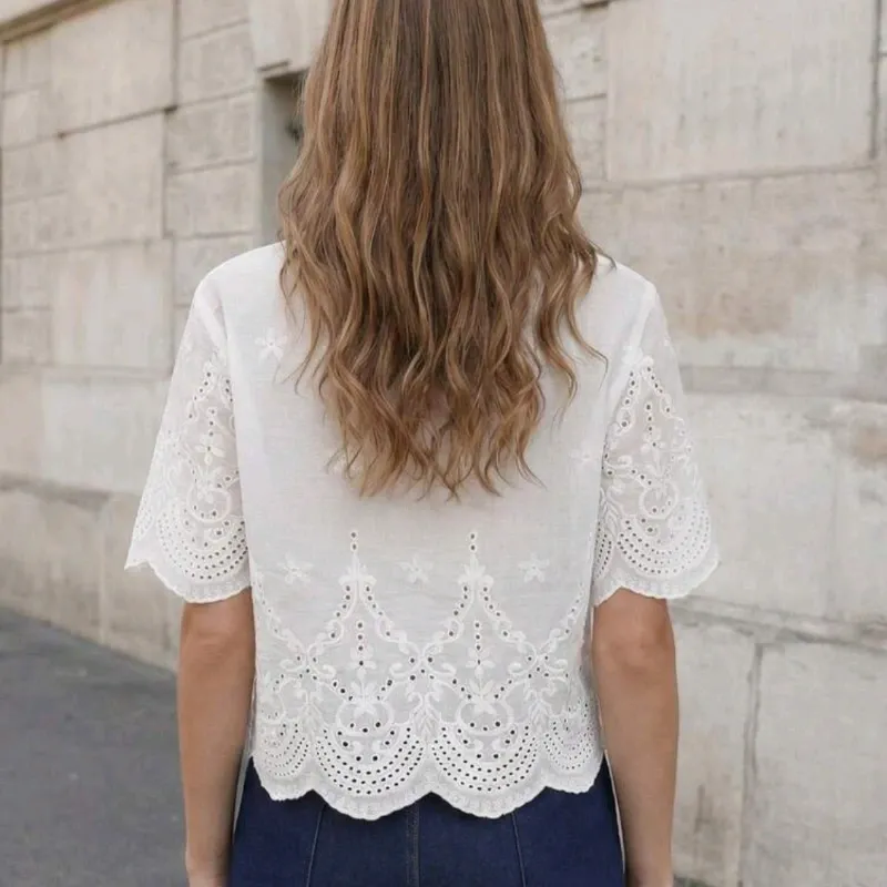 Blusa Broderie Blanca