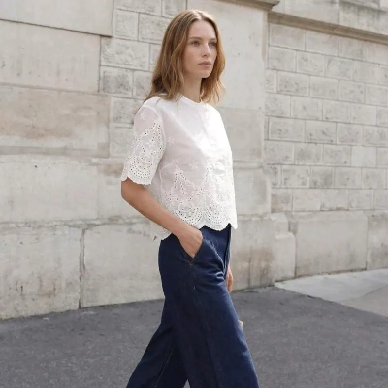 Blusa Broderie Blanca