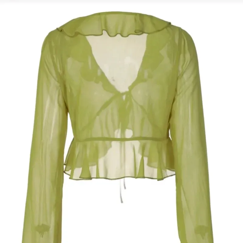 Blusa con Volantes/ Verde