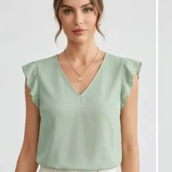 Blusa Mint Ruffles