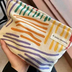 Bolsa cosmética/ a rayas