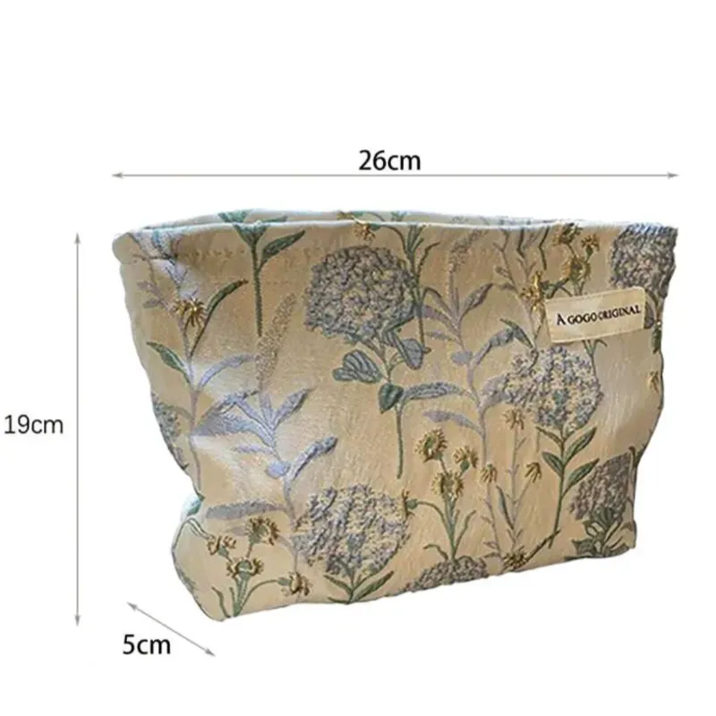 Bolsa de cosméticos floral de estilo Y2K