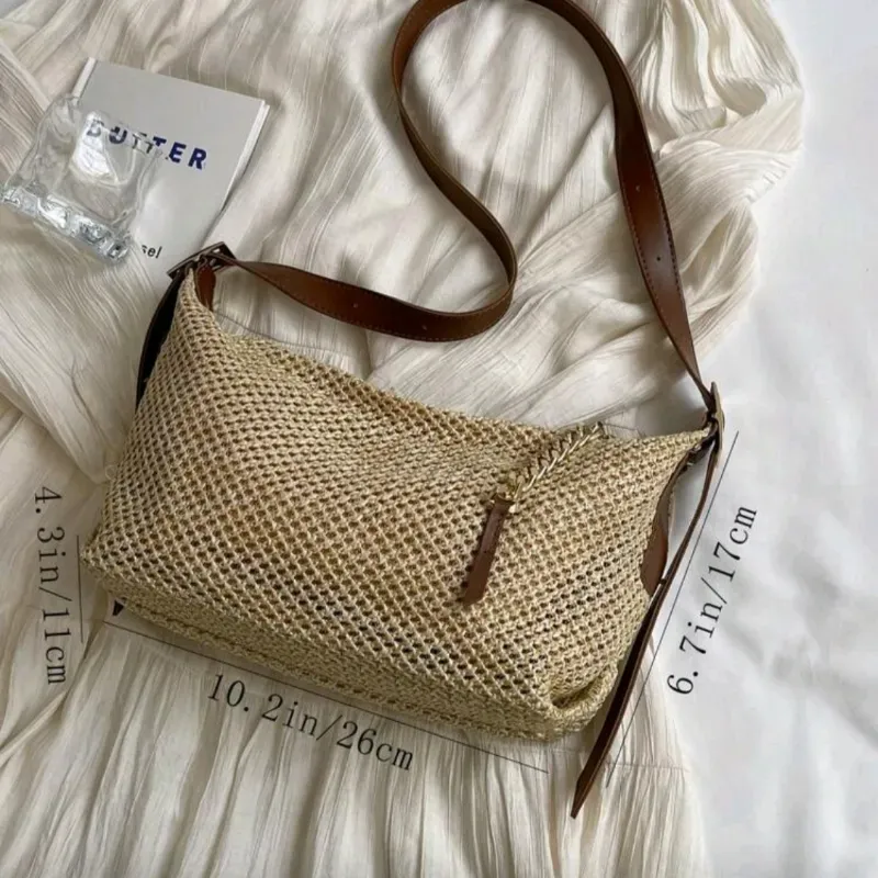 Bolso bandolera tejido/ Caqui