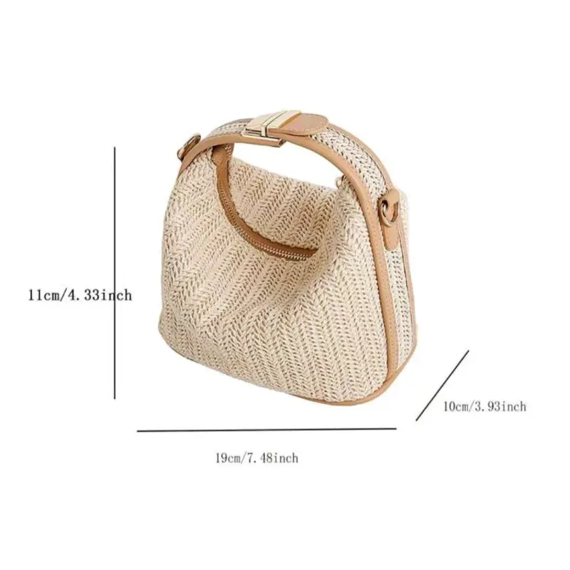 Bolso cruzado tejido/ Beige