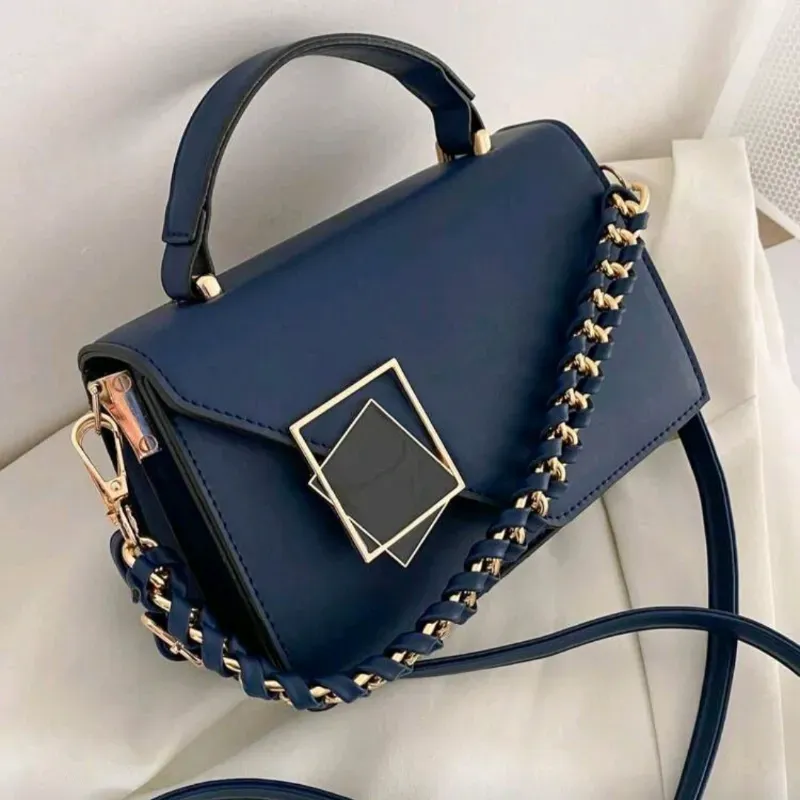 Bolso de hombro con solapa/Azul