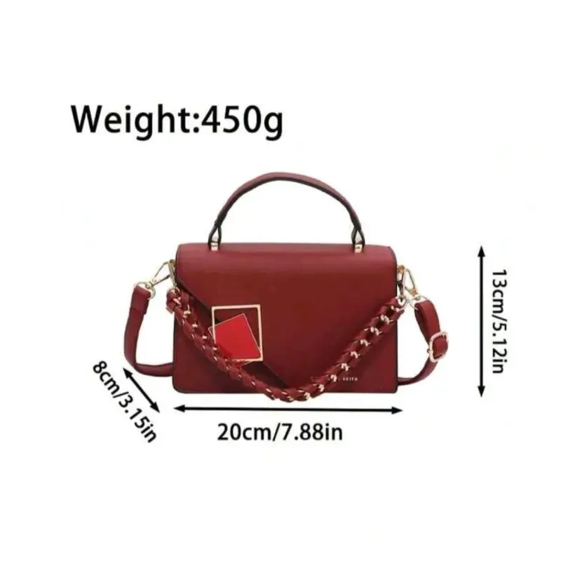 Bolso de hombro con solapa/Rojo