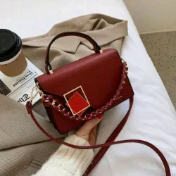 Bolso de hombro con solapa/Rojo