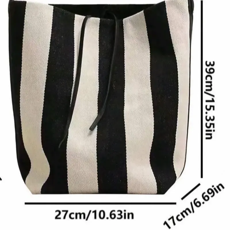 Bolso de lona a rayas de moda