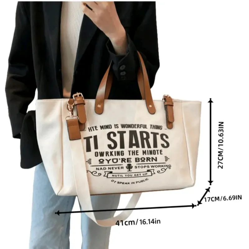 Bolso estampado de letras