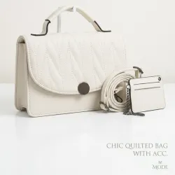 Bolso Off-White Chic con Tarjetero