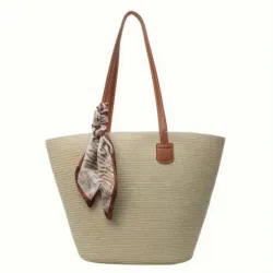Bolso Tote / Beige (incluye pañuelo)
