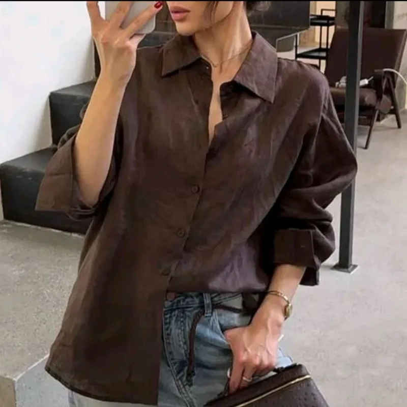 Camisa Oversize Chocolate