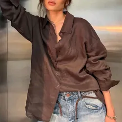 Camisa Oversize Chocolate