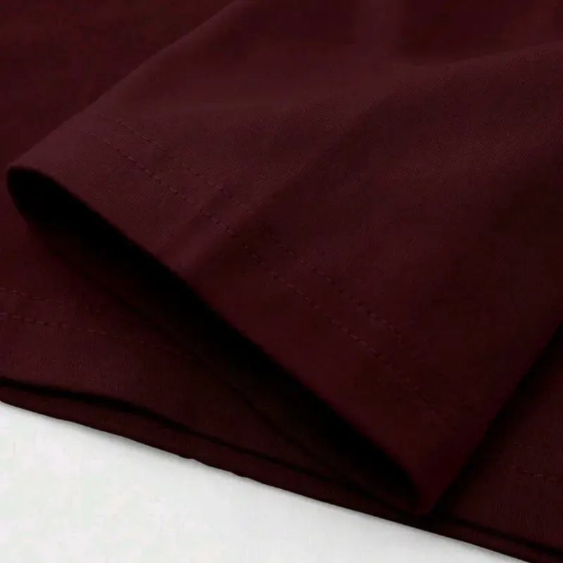 Camiseta casual de manga larga/Burdeos