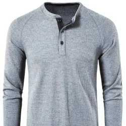 Camiseta casual de manga larga/Gris