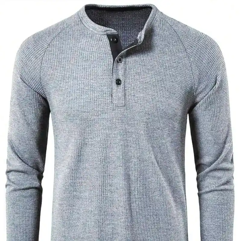 Camiseta casual de manga larga/Gris