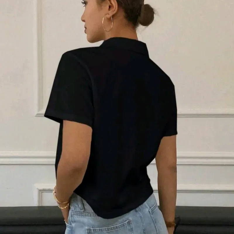 Camiseta Polo de punto/ Negro