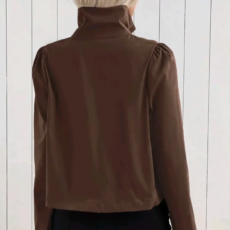 Chaqueta Cropped Trench Moka
