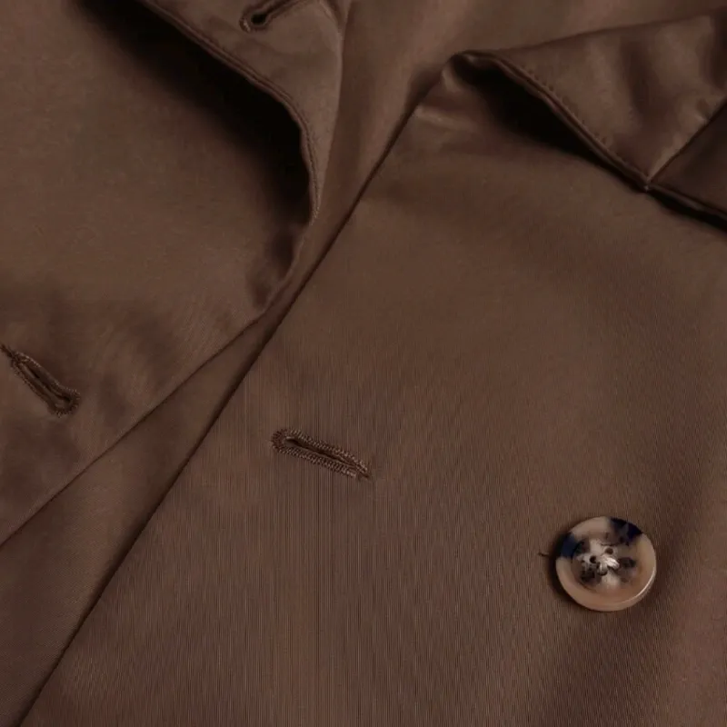 Chaqueta Cropped Trench Moka