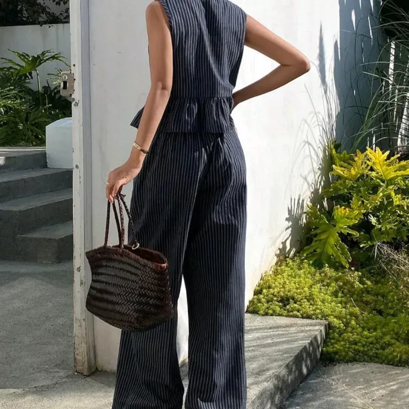 Conjunto casual con volantes/ Azul