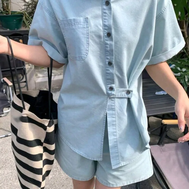 Conjunto Denim Camisa y Short