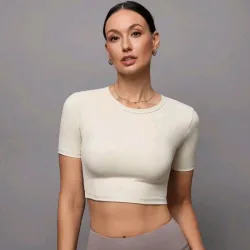Crop Top Activine "Open Back"/ Beis