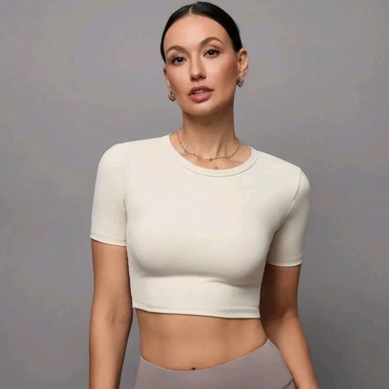 Crop Top Activine "Open Back"/ Beis